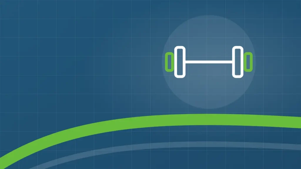 Illustration: Hantel als Symbol für Firmenfitness